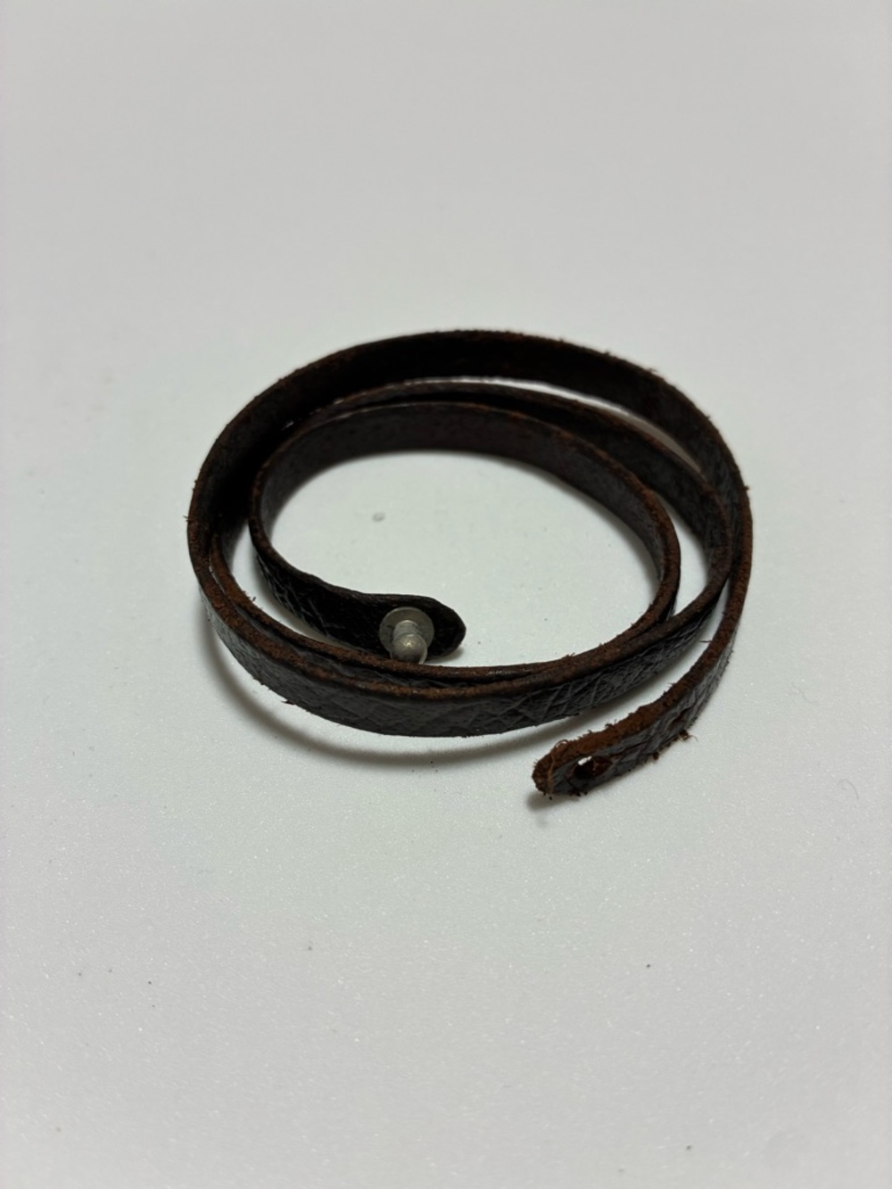 Women’s Brown Leather Wrap Strap - Classic Wrap Style, 20.5" long